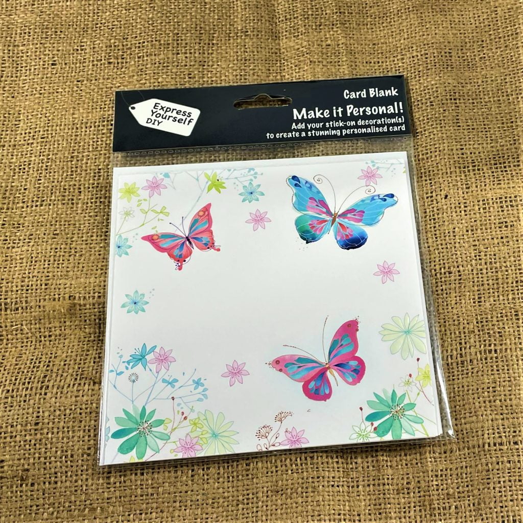 DIY Card Blank Butterflies Flowers