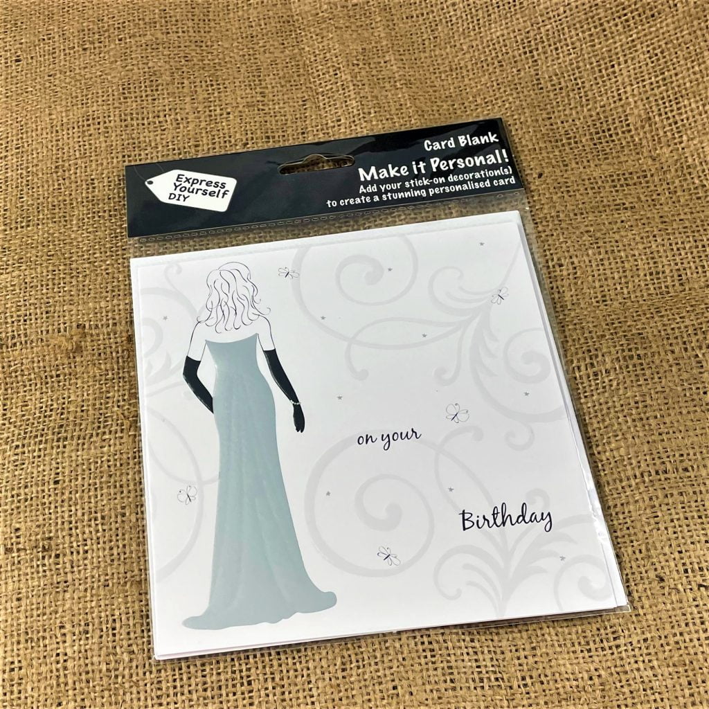 DIY Card Blank Lady in Dress